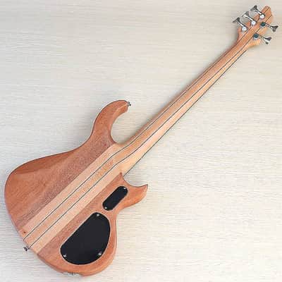 Zebra Wood Top Left Hand 5 String Bass, Maple Neck Through, Rosewood Fingerboard image 4