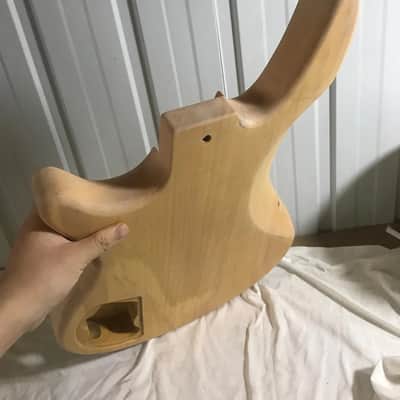 Solid Barrel Wood Unfinished Bass Body image 2