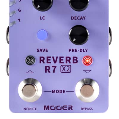 MOOER R7 X2 Reverb Digital Reverb Effektpedal image 2