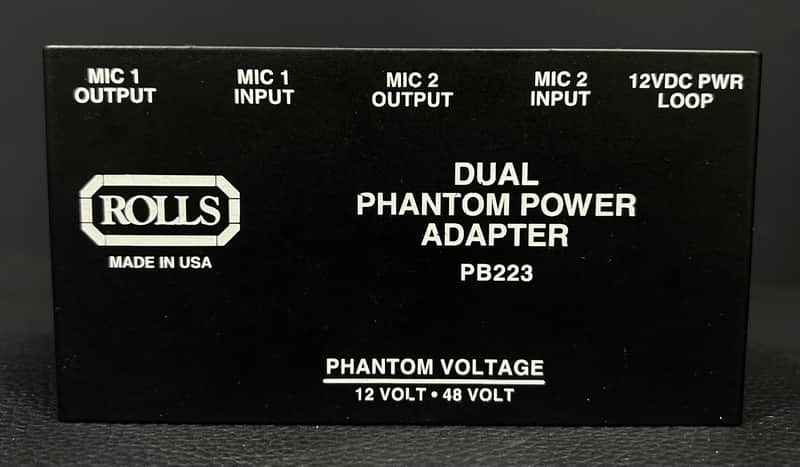 Rolls PB223 Dual Phantom Power Adaptor - Black w/ Power Supply image 1