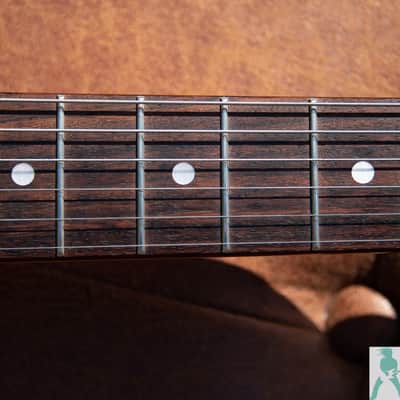 Fender MG-73 - 70's Mustang with Racing Stripe Reissue - Capri Orange with Matching Headstock & Racing Stripes - Pro Set Up w Perfect Frets/Action/Intonation! image 15