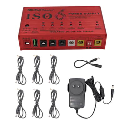 Mosky ISO-6 Guitar Effect Pedal Power Supply 6 Isolated DC Outputs/5V USB Output,price include the import duty for US buyer image 2