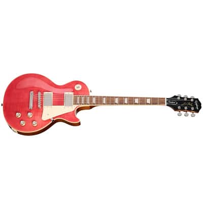 Epiphone Les Paul Standard 60s Figured Top Guitar w/Premium Gig Bag - Fucshia image 3