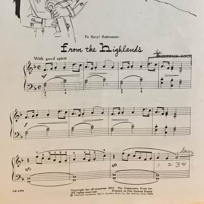 (VINTAGE SHEET MUSIC) From the Highlands - for Piano image 2