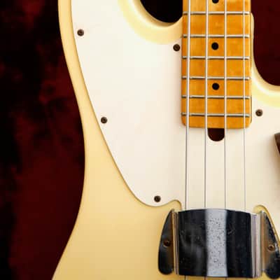 Aria T P-Bass Style Bass Guitar Vintage White Made In Japan Pre-Owned image 6