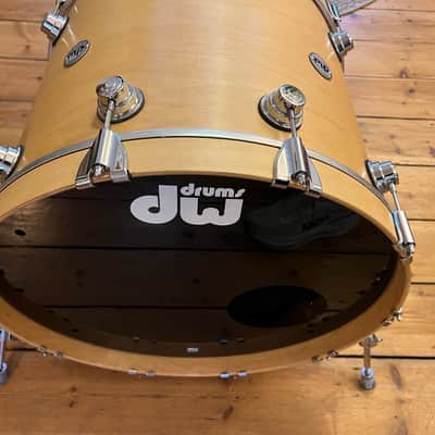 DW Collectors Bass Drum 22x18 Natural Satin Maple Bass Drum 2010ish - Satin Natural Maple image 7