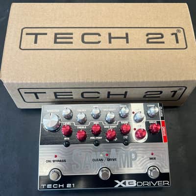 Tech 21 XBDR XB Driver SansAmp bass preamp + DI pedal 2024 - black/silver- New! image 2