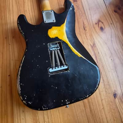 MJT VTS Stratocaster build Musikraft 2020 - Black over sunburst image 6