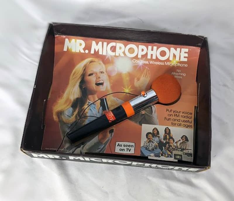 Vintage 1980 Mr. Microphone #1283 Ronco Wireless Mic in Original Box w/ Stand image 1
