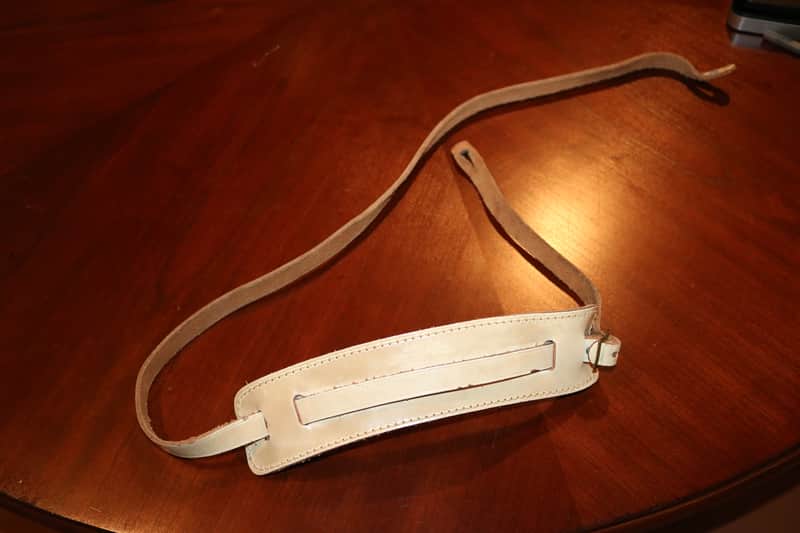 Bobby Lee  Leather Guitar Strap  Circa 1958-1960 - White image 1