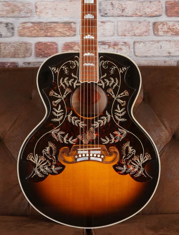 Gibson SJ-200 Hummingbirds and Flowers