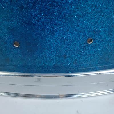 WFL Drums 12x15"Marching Snare Drum Blue Sparkle Chrome Ludwig 3ply African Mh50 image 11
