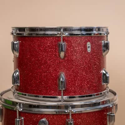 Vintage MIJ Red Sparkle Drum Set image 13