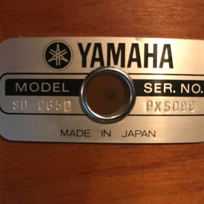 Vintage Yamaha Drums Japan 9000 Pre - Recording Custom Real Wood Parallel Strainer 6.5 x 14 Studio Concert Snare Drum - 1980 image 17