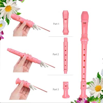 Soprano Recorder for Beginners,Music Flute with Gift Case Bag Cleaning Rod For Home Entertainment (Pink) image 3