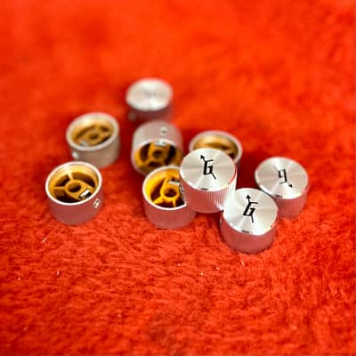 Gretsch Arrow logo guitar knobs c 1960’s 70’s- silver set screw Chet Atkins original vintage USA