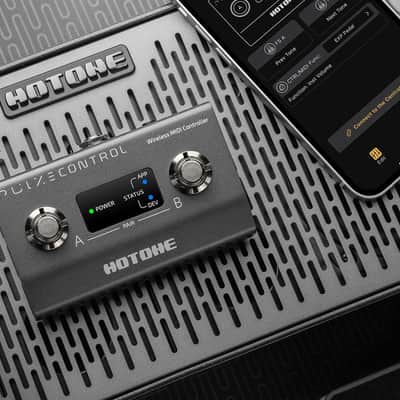 Hotone EC-2 Pulze Control Wireless MIDI Controller - 2-Footswitch Guitar Pedal with Bluetooth, 12Hr Battery, Mobile App image 6