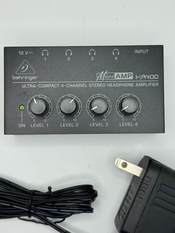 Behringer MicroAMP HA400 4-channel Headphone Amp w/ Power Supply image 1