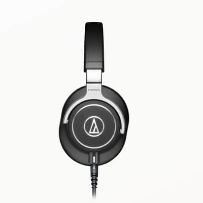 Audio-Technica ATH-M70x Professional Monitor Headphones Bundle w/ Pig Hog Solutions Headphone Extension Cable 1/4"and Liquid Audio Polishing Cloth image 4