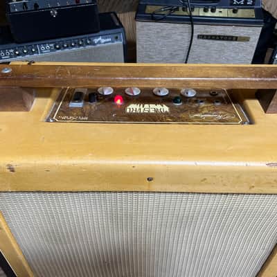 Magnatone Maestro M-212-8B 1952 with 2-12" Blue Jensen Speakers Faun with Brown Alligator image 2