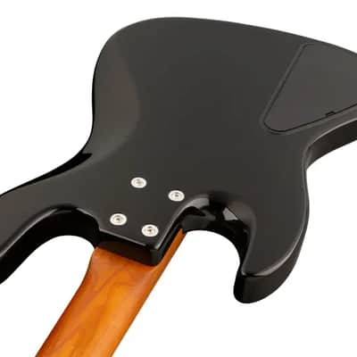 Sadowsky MetroExpress 21-Fret Vintage J/J Bass, Morado Fingerboard, Fretless, 4-String - Solid Black High Polish image 6