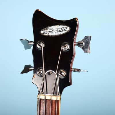 Vintage 1960's Bruno Royal Artist Hollow Body Bass Guitar image 4