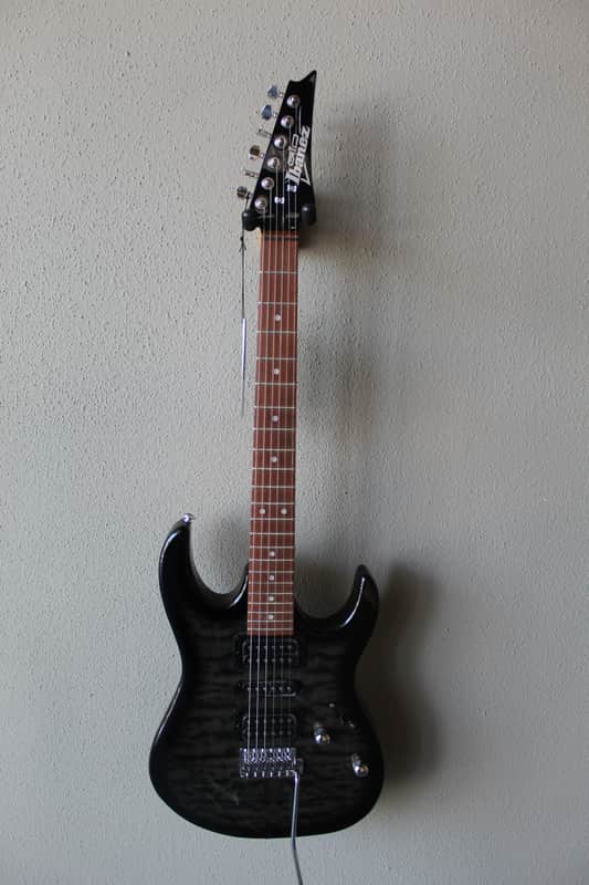 Brand New Ibanez Gio GRX70QA Electric Guitar - Transparent Black Burst image 1