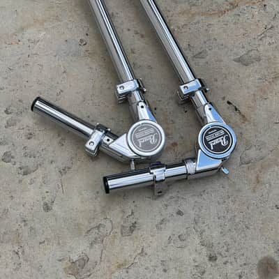 (2) Pair Pearl Uni-Lock Long Tom Holder Arms 13" x 3" Mounts image 4