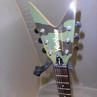Washburn 332 Dimebag Darrell Signature 2004 - Camouflage with gig bag, nice! image 10