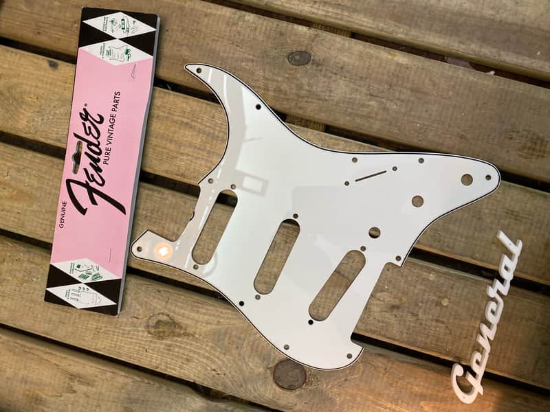 Fender 1965 egg shell pickguard stratocaster 2018 3 ply guard Made in USA image 1