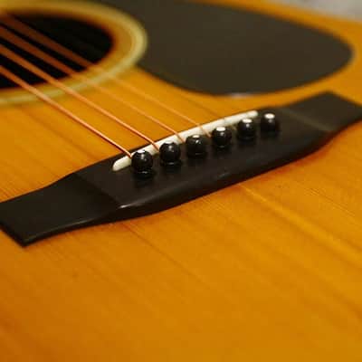 1977 made MILES 2000 D-25 Solid top Vintage Acoustic Guitar Made in Japan image 8