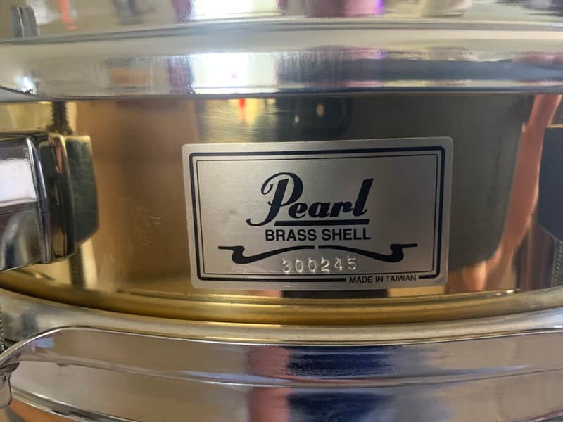 Pearl 13” x 3” brass shell piccolo snare 80s/90s? - Brass with chrome hardware image 1