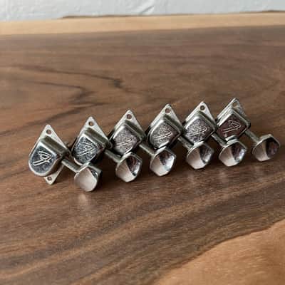 Fender F Logo Tuner Set Vintage Late 60s-70s - Nickel image 1