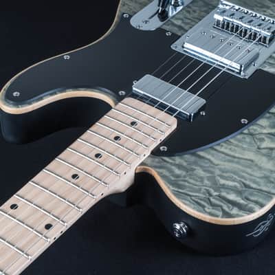 Michael Kelly 1955 Great 8 Boutique Mod, Black Wash, Quilt Maple Top, Swamp Ash Body image 8