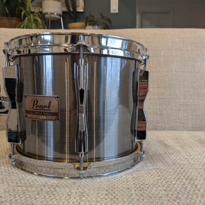 Pearl Maple Shell MX 10" x 8" Tom 1980s - Brushed Silver Metallic image 5