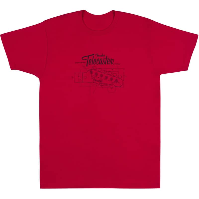 Fender Telecaster Headstock Blueprint T-Shirt - Medium image 1