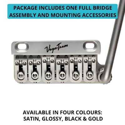 Vega-Trem VT1 Ultra-Trem 2-Points Stratocaster Guitar Tremolo Bridge For Strat No Mods Easy Installation (Satin, Right) image 2