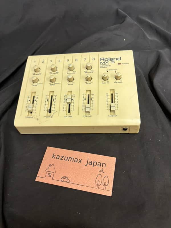 Roland MX-5 Vintage Stereo 4 Channel Analog Audio Mixer Tested image 1