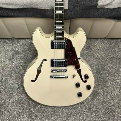 D'Angelico Premier DC Semi-Hollow Double Cutaway with Stop-Bar Tailpiece, Ovangkol Fretboard 2019 - 2020 - Champagne image 1