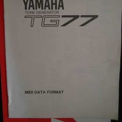 YAMAHA tone generator TG-77 original MIDI DATA FORMAT Book control change OOOOOO