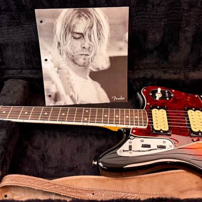 Fender Kurt Cobain Jaguar Electric, 3 Tone Sunburst with Case - Pre Owned image 1