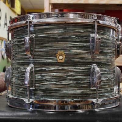 1960s Ludwig Super Classic Outfit in Blue Oyster Pearl 14x22 9x13 16x16 image 12