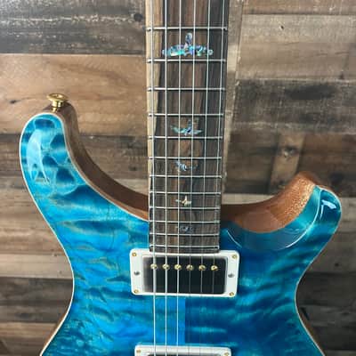 PRS Wood Library DGT, David Grissom Signature, Electric Guitar, Quilt 10 Top, Aquableaux Finish, PRS Paisley Case, 559 image 13