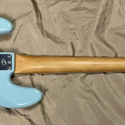 Fender "Gold Foil" Jazz, Sonic Blue w/ Ebony *IN STOCK* image 6