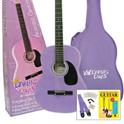 Darling Divas 36" Children's Steel-String Acoustic Guitar for Girls - Purple image 1