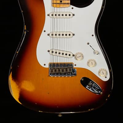 Fender Custom Shop 1958 Stratocaster Relic Faded Aged Chocolate 3-Color Sunburst (571) image 3