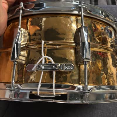 1984 Chicago Ludwig LB552K Hammered Bronze 6.5x14" 10-Lug Snare Drum 1984 image 6