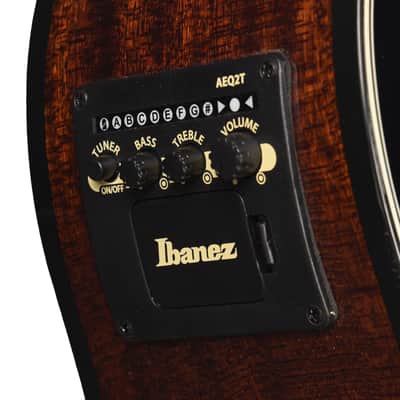 Ibanez AEWC16QATLH AEWC Acoustic-Electric Guitar Transparent Blue Sunburst High Gloss image 8