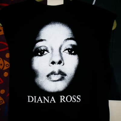 diana ross 1970s lp cover M 2024 usa tour tee women tee - supremes diva r&b pop actress the boss motown image 1