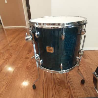Yamaha Oak custom drums made in Japan uzikuri emerald lacquer pro heads excellent image 5